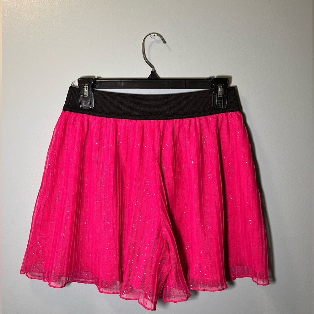 pink glittery skort